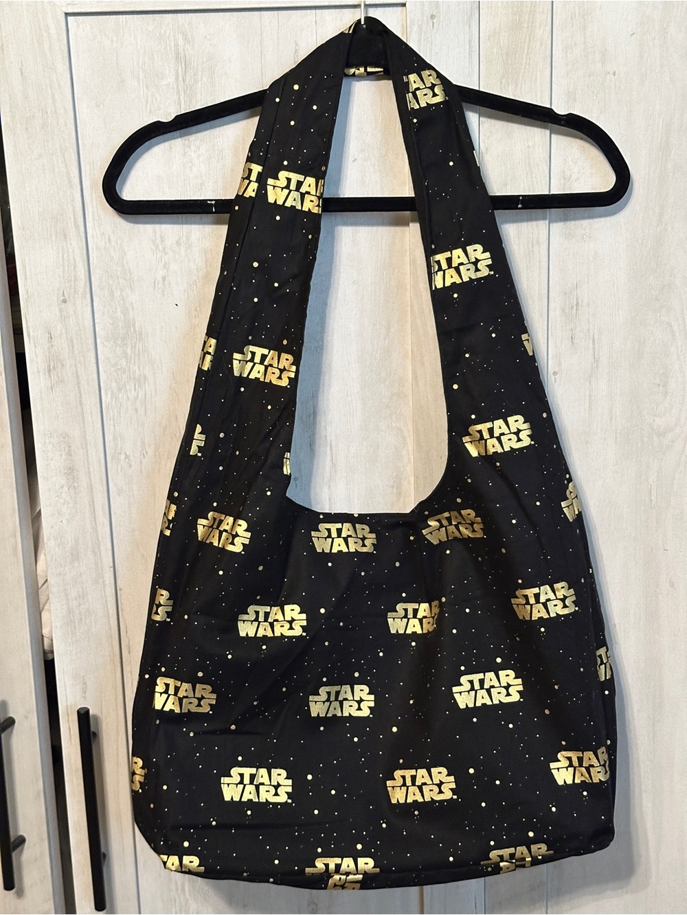 Star Wars Black Gold Medium Size Shoulder Strap Handmade Tote Bag
